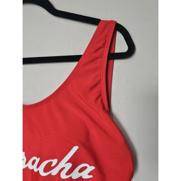 Sriracha Rue Bleu Women's Swimsuit Plus Size 1X Red One Piece Swimsuit Swim - Picture 2 of 9